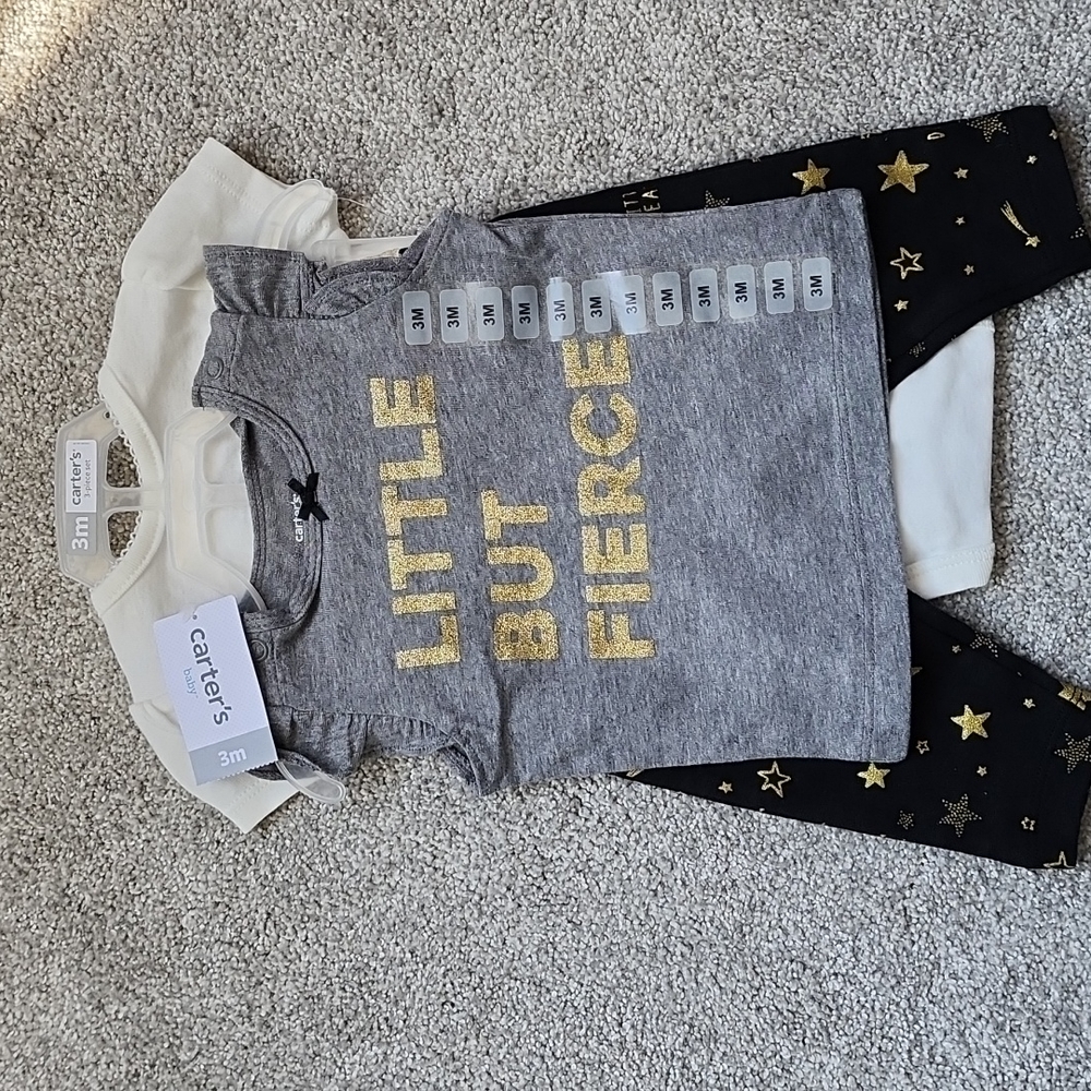 NWT CARTER'S 3 piece set. 3m